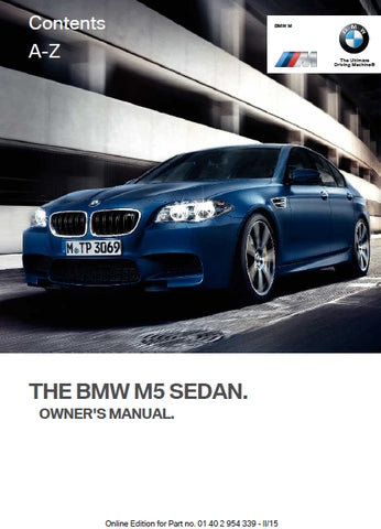 BMW M5 SEDAN 2015 MOTOR CAR OWNERS MANUAL 239 PAGES ENGLISH