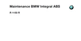BMW R1150R MOTORCYCLE MAINTENANCE MANUAL 95 PAGES ENGLISH