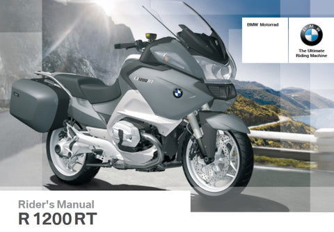 BMW R1200RT 2013 MOTORCYCLE RIDERS MANUAL 166 PAGES ENGLISH
