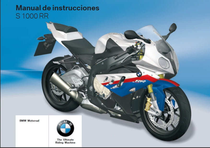 BMW S1000RR MOTOCICLETA MANUAL DE INSTRUCCIONES 190 PAGINA ESPANOL