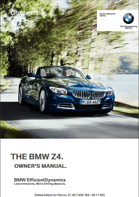 BMW Z4 2011 Z4S DRIVE 28i 35i 35is MOTOR CAR OWNERS MANUAL 220 PAGES ENGLISH