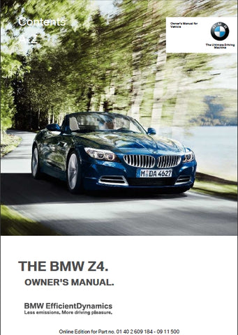 BMW Z4 2011 Z4S DRIVE 28i 35i 35is MOTOR CAR OWNERS MANUAL 220 PAGES ENGLISH
