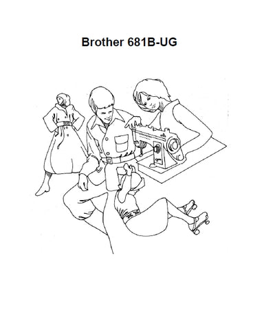 BROTHER 681B-UG SEWING MACHINE INSTRUCTION MANUAL 39 PAGES ENG
