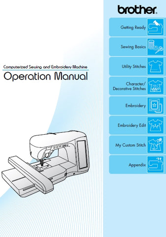 BROTHER 882-S94 SEWING MACHINE OPERATION MANUAL 276 PAGES ENGLISH