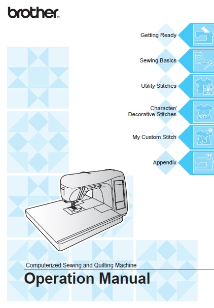 BROTHER 882-U60 SEWING MACHINE OPERATION MANUAL 162 PAGES ENGLISH