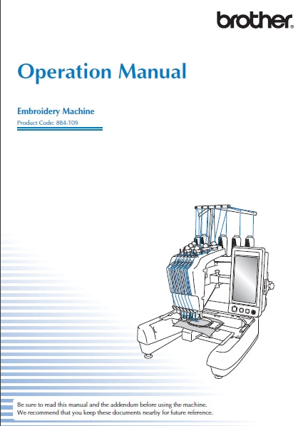 BROTHER 884-T09 SEWING MACHINE INSTRUCTION MANUAL 280 PAGES ENG