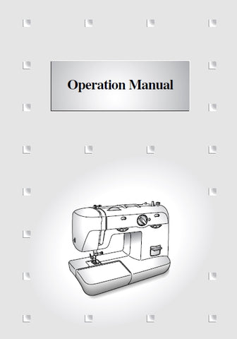 BROTHER 885-458 SEWING MACHINE OPERATION MANUAL 46 PAGES ENG