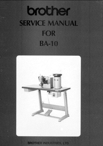 BROTHER BA-10 SEWING MACHINE SERVICE MANUAL BOOK 35 PAGES ENG