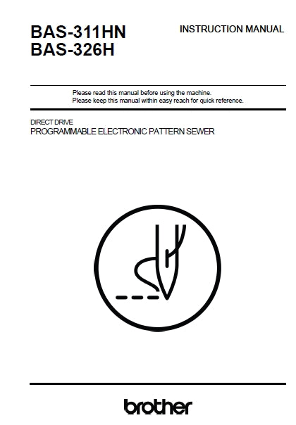 BROTHER BAS-311HN BAS-326H SEWING MACHINE INSTRUCTION MANUAL 71 PAGES ENG