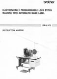 BROTHER BAS-321 SEWING MACHINE INSTRUCTION MANUAL 18 PAGES ENG