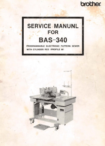 BROTHER BAS-340 SEWING MACHINE SERVICE MANUAL 93 PAGES ENGLISH