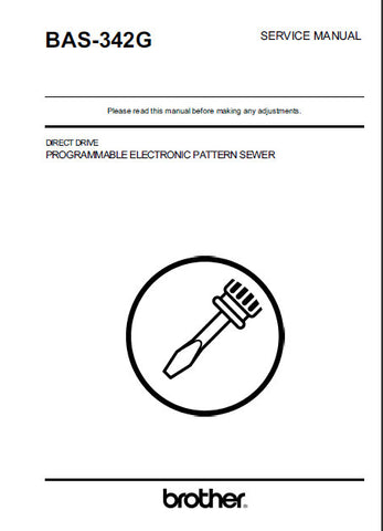 BROTHER BAS-342G SEWING MACHINE SERVICE MANUAL BOOK 152 PAGES ENG