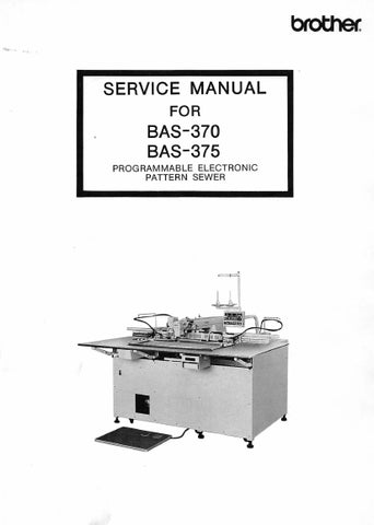 BROTHER BAS-370 BAS-375 SEWING MACHINE SERVICE MANUAL 75 PAGES ENGLISH