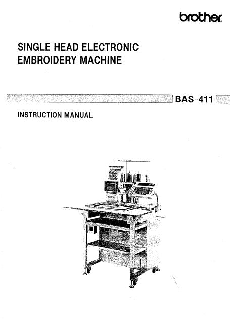 BROTHER BAS-411 SEWING MACHINE INSTRUCTION MANUAL BOOK 181 PAGES ENG