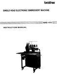 BROTHER BAS-415 SEWING MACHINE INSTRUCTION MANUAL BOOK 92 PAGES ENG