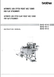 BROTHER BAS-610 BAS-611 BAS-612 SEWING MACHINE INSTRUCTION MANUAL 57 PAGES ENG