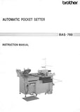 BROTHER BAS-760 SEWING MACHINE INSTRUCTION MANUAL 56 PAGES ENG