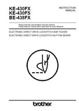 BROTHER BE-438FX KE-430FS KE-430FX  SEWING MACHINE INSTRUCTION MANUAL BOOK 90 PAGES ENG