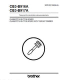 BROTHER CB3-B916A CB3-B917A SEWING MACHINE SERVICE MANUAL BOOK 56 PAGES ENG