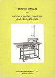 BROTHER DB2-B705 100 200 400 500 SEWING MACHINE SERVICE MANUAL 50 PAGES ENGLISH