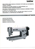 BROTHER DB2-B716 SEWING MACHINE INSTRUCTION MANUAL BOOK 20 PAGES ENG DE FR ESP