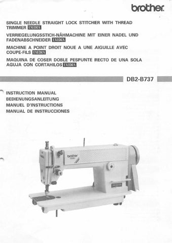 BROTHER DB2-B737 SEWING MACHINE INSTRUCTION MANUAL BOOK 94 PAGES ENG DE FR ESP