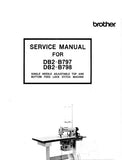 BROTHER DB2-B797 DB2-B798 SEWING MACHINE SERVICE MANUAL BOOK 18 PAGES ENG