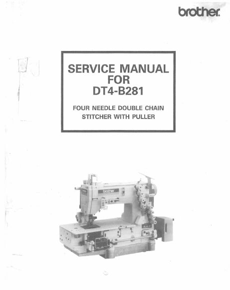 BROTHER DT4-B281 SEWING MACHINE SERVICE MANUAL 41 PAGES ENG