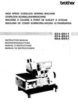 BROTHER EF4-B511 EF4-B531 EF4-B551 SEWING MACHINE INSTRUCTION MANUAL BOOK 24 PAGES ENG DE FR ESP