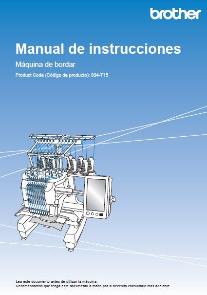 BROTHER ENTREPRENEUR PRO X PR1055X MAQUINA DE COSER MANUAL DE INSTRUCCIONES 200 PAGINA ESP