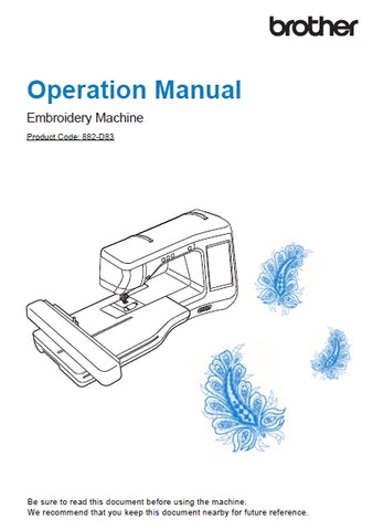 BROTHER ESSENCE INNOV-IS VE2300 SEWING MACHINE OPERATION MANUAL 180 PAGES ENG