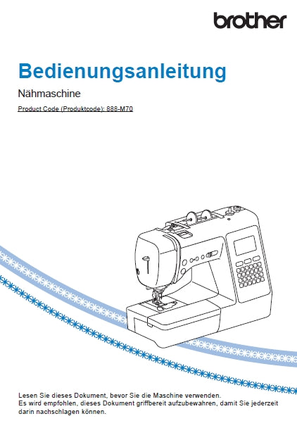 BROTHER INNOV-IS A150 NAHMASCHINE BEDIENUNGSANLEITUNG 76 SEITE DE