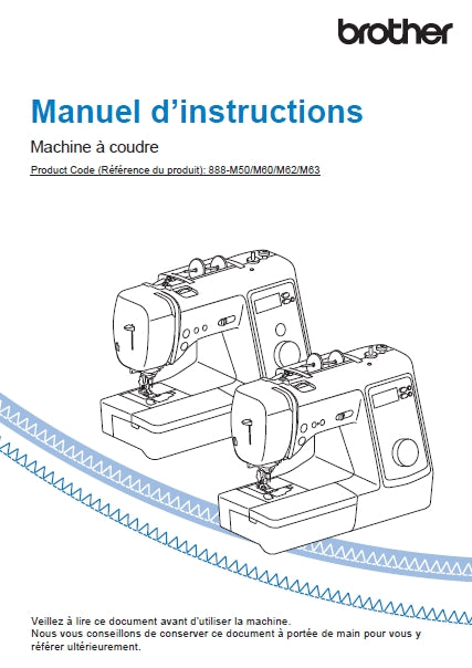 BROTHER INNOV-IS A16 MACHINE A COUDRE MANUEL D'INSTRUCTIONS 72 PAGES FRANC