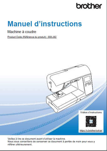 BROTHER INNOV-IS F560 MACHINE A COUDRE MANUEL D'INSTRUCTIONS 88 PAGES FRANC