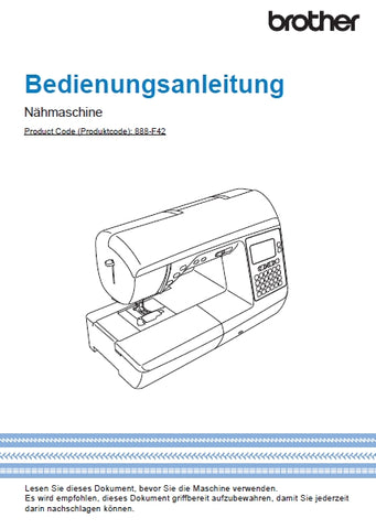 BROTHER INNOV-IS NV1040SE NAHMASCHINE BEDIENUNGSANLEITUNG 116 SEITE DE