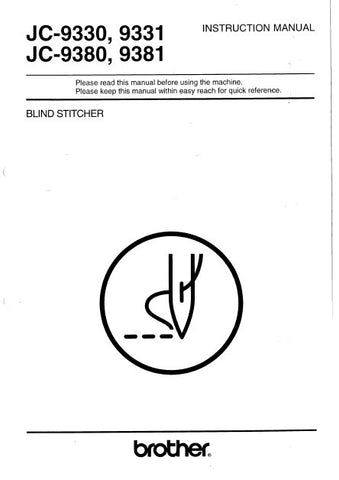 BROTHER JC-9330 JC-9331 JC-9380 JC-9381 SEWING MACHINE INSTRUCTION MANUAL BOOK 28 PAGES ENG