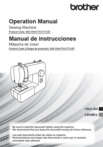 BROTHER JS2135 SEWING MACHINE MAQUINA DE COSER OPERATION MANUAL 94 PAGES ENG ESP