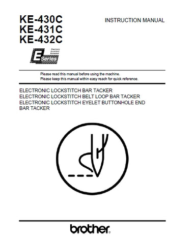 BROTHER KE-430C KE-431C KR-432C SEWING MACHINE INSTRUCTION MANUAL 76 PAGES ENG