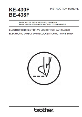 BROTHER KE-430F BE-438F SEWING MACHINE INSTRUCTION MANUAL BOOK 90 PAGES ENG