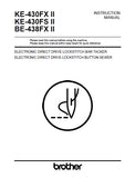 BROTHER KE-430FXII KE-430FSII BE-438FXII SEWING MACHINE INSTRUCTION MANUAL 90 PAGES ENG