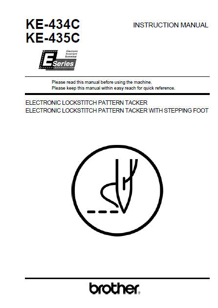 BROTHER KE-434C KE-435C SEWING MACHINE INSTRUCTION MANUAL BOOK 83 PAGES ENG