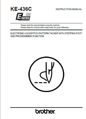 BROTHER KE-436C SEWING MACHINE INSTRUCTION MANUAL BOOK 73 PAGES ENG