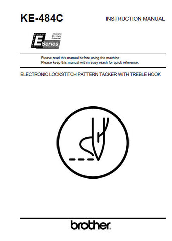 BROTHER KE-484C SEWING MACHINE INSTRUCTION MANUAL BOOK 68 PAGES ENG