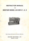 BROTHER LH4-B814-1 LH4-8B14-2 LH4-B814-3 SEWING MACHINE INSTRUCTION MANUAL 37 PAGES ENG