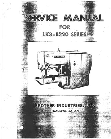 BROTHER LK3-B220 SEWING MACHINE SERVICE MANUAL 45 PAGES ENG