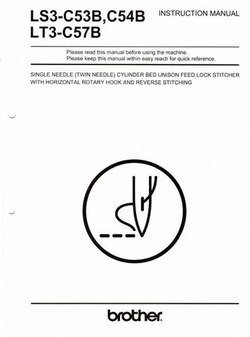 BROTHER LS3-C53B LS3-C54B LT3-C57B SEWING MACHINE INSTRUCTION MANUAL BOOK 28 PAGES ENG