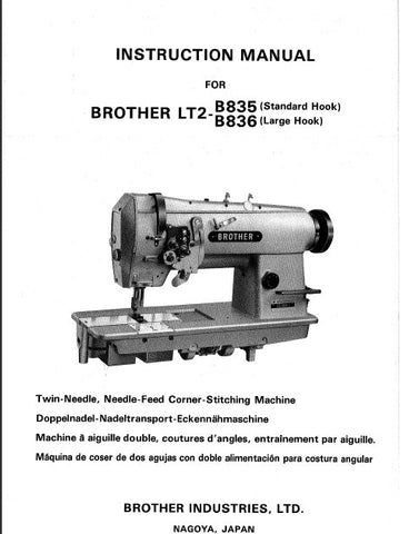 BROTHER LT2-B835 LT2-B836 SEWING MACHINE INSTRUCTION MANUAL BOOK 36 PAGES ENG DE FR ESP