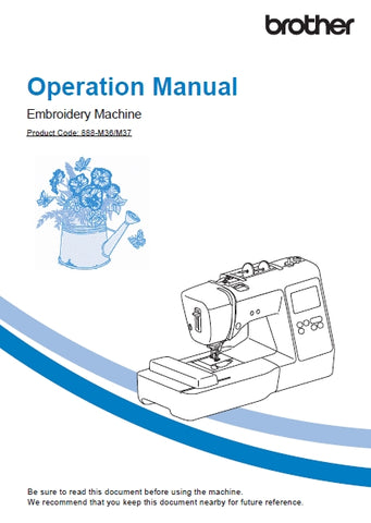 BROTHER PE535 SEWING MACHINE OPERATION MANUAL 52 PAGES ENG