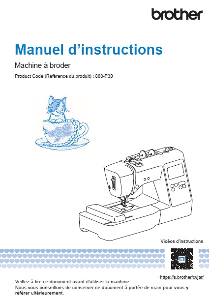 BROTHER PE545 MACHINE A COUDRE MANUEL D'INSTRUCTION 60 PAGES FRANC