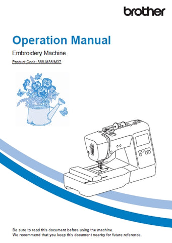 BROTHER PE550D SEWING MACHINE OPERATION MANUAL 52 PAGES ENG